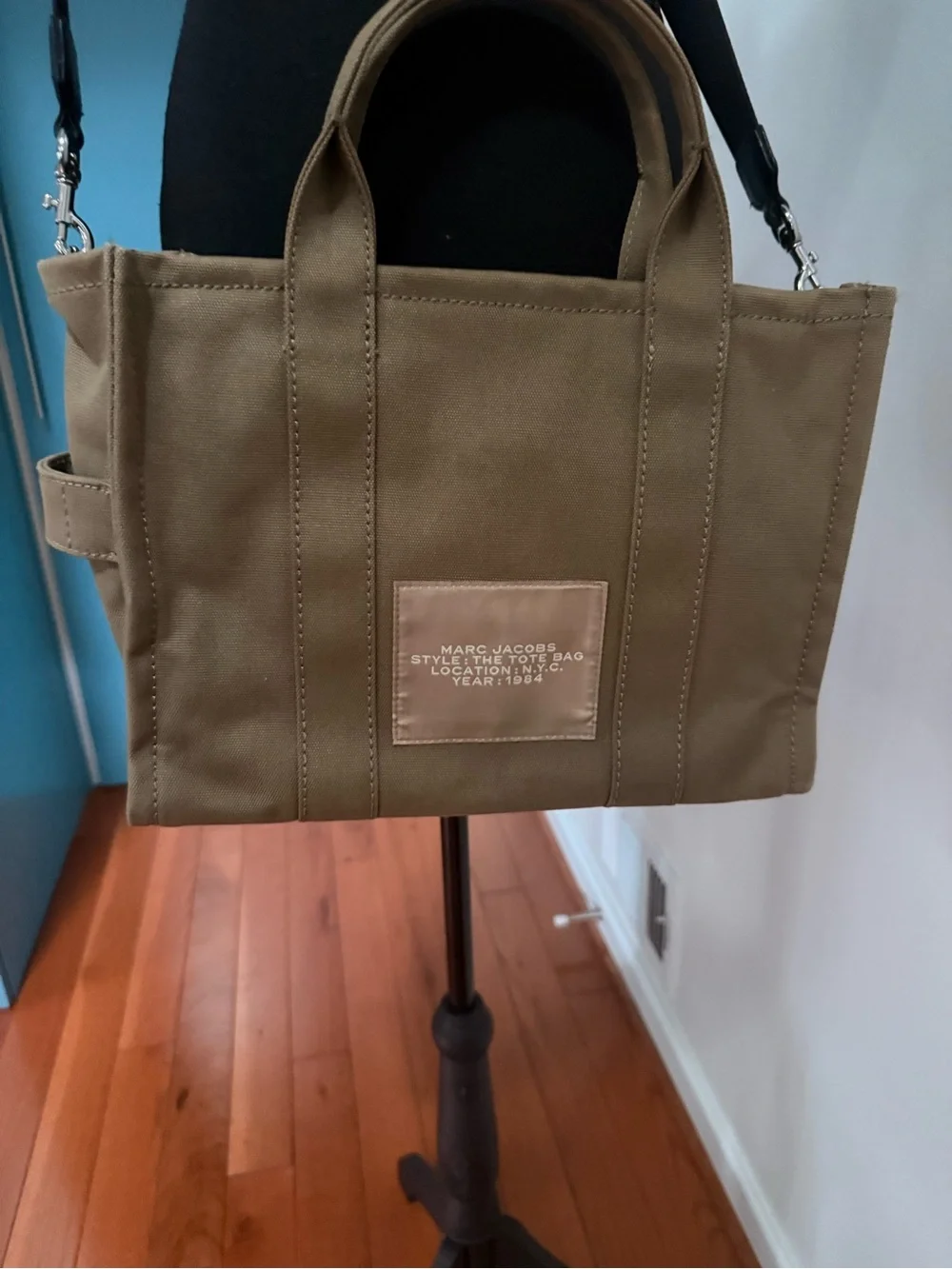 Marc Jacobs-Slate Green Canvas Tote- Medium